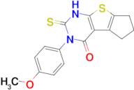 1,2,3,5,6,7-Hexahydro-3-(4-methoxyphenyl)-2-thioxo-4H-cyclopenta[4,5]thieno[2,3-d]pyrimidin-4-one