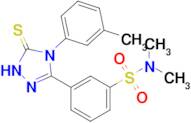 N,N-dimethyl-3-[4-(3-methylphenyl)-5-sulfanylidene-4,5-dihydro-1H-1,2,4-triazol-3-yl]benzene-1-sul…