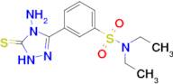 3-(4-amino-5-sulfanylidene-4,5-dihydro-1H-1,2,4-triazol-3-yl)-N,N-diethylbenzene-1-sulfonamide