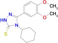 4-cyclohexyl-3-(3,4-dimethoxyphenyl)-4,5-dihydro-1H-1,2,4-triazole-5-thione