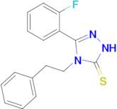 3-(2-fluorophenyl)-4-(2-phenylethyl)-4,5-dihydro-1H-1,2,4-triazole-5-thione