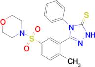 3-[2-methyl-5-(morpholine-4-sulfonyl)phenyl]-4-phenyl-4,5-dihydro-1H-1,2,4-triazole-5-thione