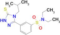 N,N-diethyl-3-[4-(2-methylpropyl)-5-sulfanylidene-4,5-dihydro-1H-1,2,4-triazol-3-yl]benzene-1-su...