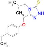 3-[(4-ethylphenoxy)methyl]-4-(2-methylpropyl)-4,5-dihydro-1H-1,2,4-triazole-5-thione