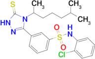 N-(2-chlorophenyl)-3-[4-(6-methylheptan-2-yl)-5-sulfanylidene-4,5-dihydro-1H-1,2,4-triazol-3-yl]be…