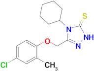 3-[(4-chloro-2-methylphenoxy)methyl]-4-cyclohexyl-4,5-dihydro-1H-1,2,4-triazole-5-thione