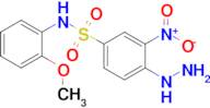 4-Hydrazinyl-N-(2-methoxyphenyl)-3-nitrobenzene-1-sulfonamide