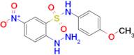 2-Hydrazinyl-N-(4-methoxyphenyl)-5-nitrobenzene-1-sulfonamide