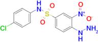 N-(4-Chlorophenyl)-4-hydrazinyl-3-nitrobenzene-1-sulfonamide