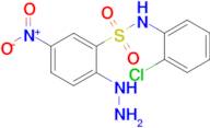 N-(2-Chlorophenyl)-2-hydrazinyl-5-nitrobenzene-1-sulfonamide