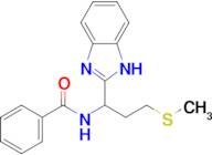 N-[1-(1H-1,3-benzodiazol-2-yl)-3-(methylsulfanyl)propyl]benzamide