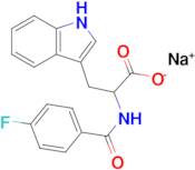 Sodium 2-[(4-fluorophenyl)formamido]-3-(1H-indol-3-yl)propanoate