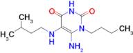 6-Amino-1-butyl-5-[(3-methylbutyl)amino]-1,2,3,4-tetrahydropyrimidine-2,4-dione