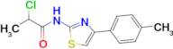 2-Chloro-N-[4-(4-methylphenyl)-1,3-thiazol-2-yl]propanamide