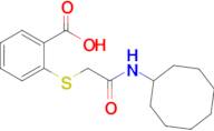 2-{[(cyclooctylcarbamoyl)methyl]sulfanyl}benzoic acid