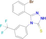 3-(2-bromophenyl)-4-[3-(trifluoromethyl)phenyl]-4,5-dihydro-1H-1,2,4-triazole-5-thione