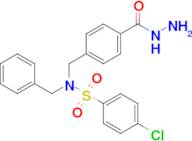 N-Benzyl-4-chloro-N-{[4-(hydrazinecarbonyl)phenyl]methyl}benzene-1-sulfonamide