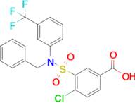 3-{benzyl[3-(trifluoromethyl)phenyl]sulfamoyl}-4-chlorobenzoic acid