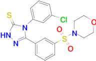 4-(3-chlorophenyl)-3-[3-(morpholine-4-sulfonyl)phenyl]-4,5-dihydro-1H-1,2,4-triazole-5-thione