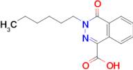 3-Hexyl-3,4-dihydro-4-oxo-1-phthalazinecarboxylic acid