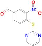 3-Nitro-4-(pyrimidin-2-ylsulfanyl)benzaldehyde