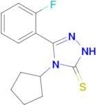 4-cyclopentyl-3-(2-fluorophenyl)-4,5-dihydro-1H-1,2,4-triazole-5-thione