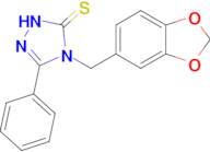 4-[(2H-1,3-benzodioxol-5-yl)methyl]-3-phenyl-4,5-dihydro-1H-1,2,4-triazole-5-thione