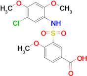 3-[(5-chloro-2,4-dimethoxyphenyl)sulfamoyl]-4-methoxybenzoic acid