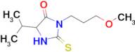 3-(3-Methoxypropyl)-5-(propan-2-yl)-2-sulfanylideneimidazolidin-4-one