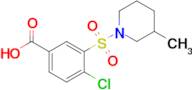 4-Chloro-3-[(3-methylpiperidin-1-yl)sulfonyl]benzoic acid