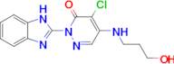 2-(1H-1,3-Benzodiazol-2-yl)-4-chloro-5-[(3-hydroxypropyl)amino]-2,3-dihydropyridazin-3-one