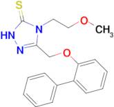 3-({[1,1'-biphenyl]-2-yloxy}methyl)-4-(2-methoxyethyl)-4,5-dihydro-1H-1,2,4-triazole-5-thione