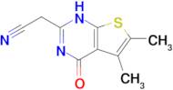 2-{5,6-dimethyl-4-oxo-1H,4H-thieno[2,3-d]pyrimidin-2-yl}acetonitrile