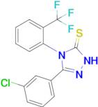 3-(3-chlorophenyl)-4-[2-(trifluoromethyl)phenyl]-4,5-dihydro-1H-1,2,4-triazole-5-thione