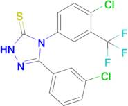 4-[4-chloro-3-(trifluoromethyl)phenyl]-3-(3-chlorophenyl)-4,5-dihydro-1H-1,2,4-triazole-5-thione