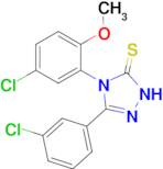 4-(5-chloro-2-methoxyphenyl)-3-(3-chlorophenyl)-4,5-dihydro-1H-1,2,4-triazole-5-thione