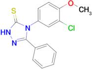 4-(3-chloro-4-methoxyphenyl)-3-phenyl-4,5-dihydro-1H-1,2,4-triazole-5-thione