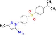 3-Methyl-1-{4-[4-(propan-2-yl)benzenesulfonyl]phenyl}-1H-pyrazol-5-amine