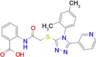 2-(2-{[4-(2,4-dimethylphenyl)-5-(pyridin-3-yl)-4H-1,2,4-triazol-3-yl]sulfanyl}acetamido)benzoic ...