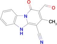 2-Formyl-1,5-dihydro-3-methyl-1-oxopyrido[1,2-a]benzimidazole-4-carbonitrile