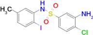 3-Amino-4-chloro-N-(2-iodo-5-methylphenyl)benzene-1-sulfonamide