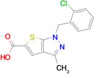 1-[(2-chlorophenyl)methyl]-3-methyl-1H-thieno[2,3-c]pyrazole-5-carboxylic acid