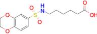 6-[[(2,3-Dihydro-1,4-benzodioxin-6-yl)sulfonyl]amino]hexanoic acid