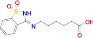 6-[(1,1-dioxo-2,3-dihydro-1λ⁶,2-benzothiazol-3-ylidene)amino]hexanoic acid