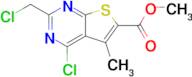 Methyl 4-chloro-2-(chloromethyl)-5-methylthieno[2,3-d]pyrimidine-6-carboxylate