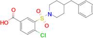 3-[(4-benzylpiperidin-1-yl)sulfonyl]-4-chlorobenzoic acid