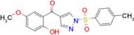 4-Methoxy-2-[1-(4-methylbenzenesulfonyl)-1H-pyrazole-4-carbonyl]phenol