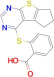 2-[(6,7-Dihydro-5H-cyclopenta[4,5]thieno[2,3-d]pyrimidin-4-yl)thio]benzoic acid