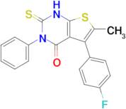 5-(4-fluorophenyl)-6-methyl-3-phenyl-2-sulfanylidene-1H,2H,3H,4H-thieno[2,3-d]pyrimidin-4-one