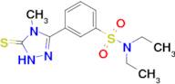 N,N-diethyl-3-(4-methyl-5-sulfanylidene-4,5-dihydro-1H-1,2,4-triazol-3-yl)benzene-1-sulfonamide